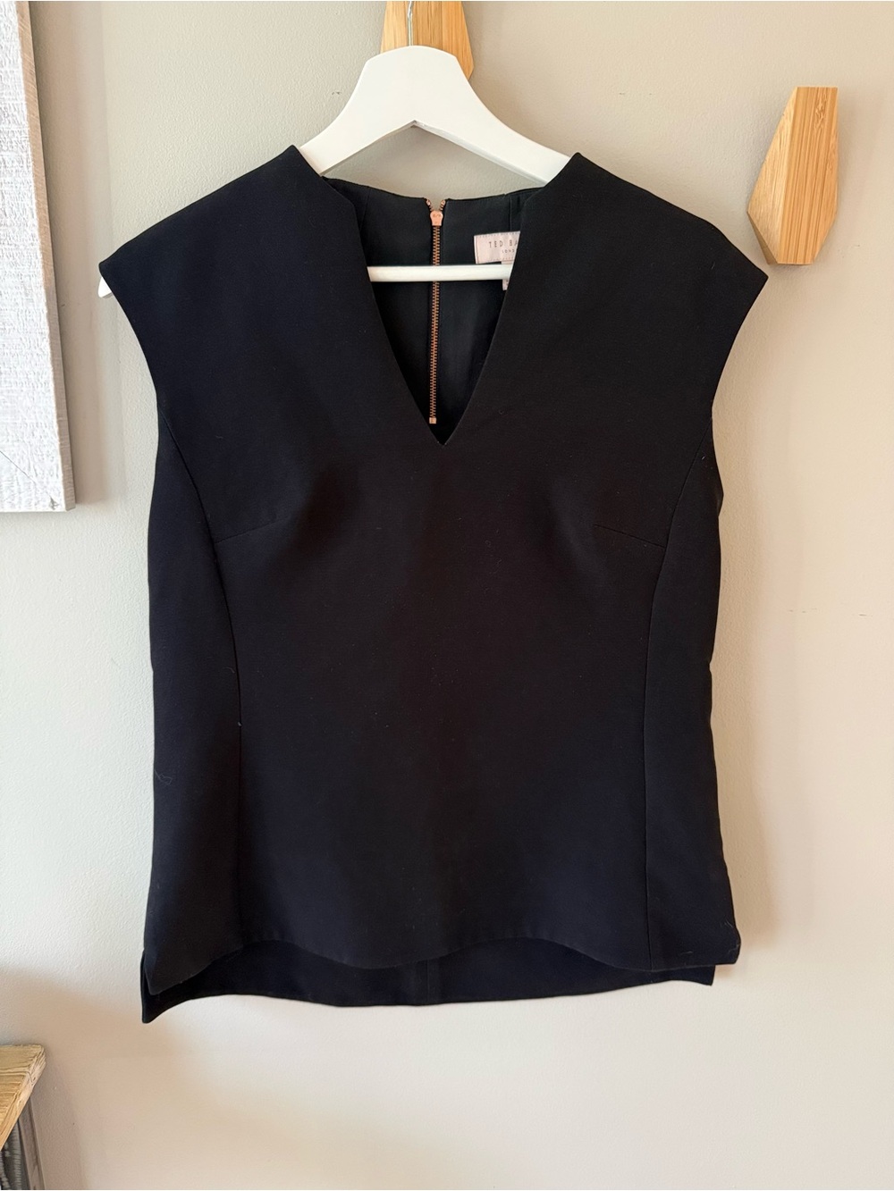 Ted Baker Black V-Neck Cap Sleeve Camisole